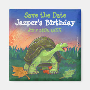 Tortoise Party Center Magnet