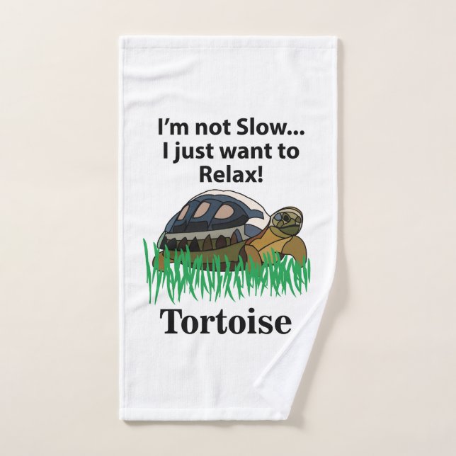 Tortoise Relax Niedlich Funny Handtuch (Handtuch)