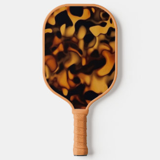 Tortoise Shell Turtle Shell Pattern Amber Brown Pickleball Schläger