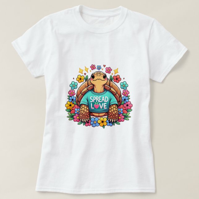 Tortoise Spread-Liebe | Oben T-Shirt (Design vorne)