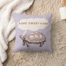 Tortoise / Turtle Funny Throw Kissen (Lila)