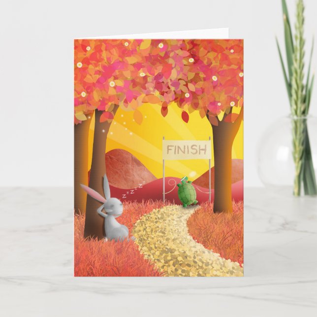 Tortoise und Hare 2 - Grußkarte Karte (Vorderseite)