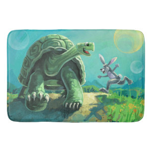 Tortoise und Hare Art Badematte