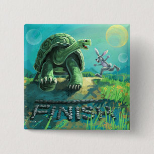Tortoise und Hare Art Button