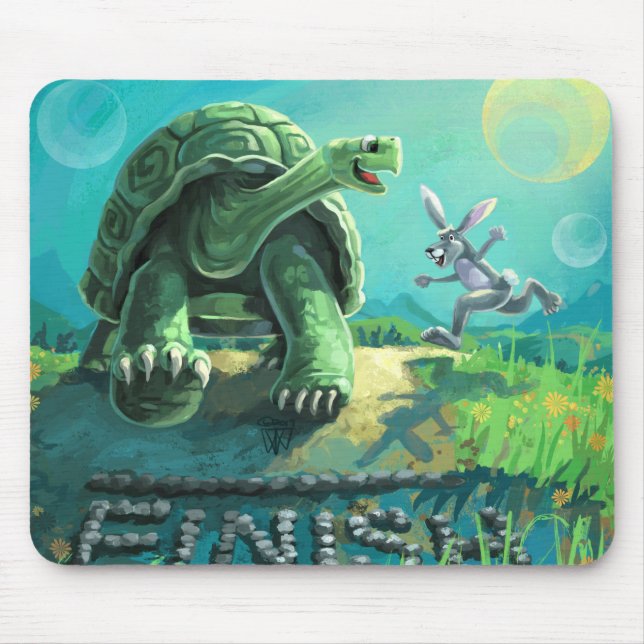 Tortoise und Hare Art Mousepad (Vorne)