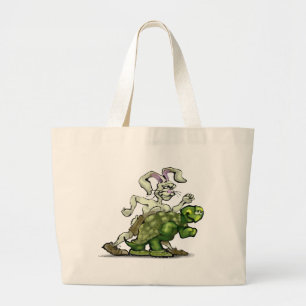 Tortoise und Hare Jumbo Stoffbeutel