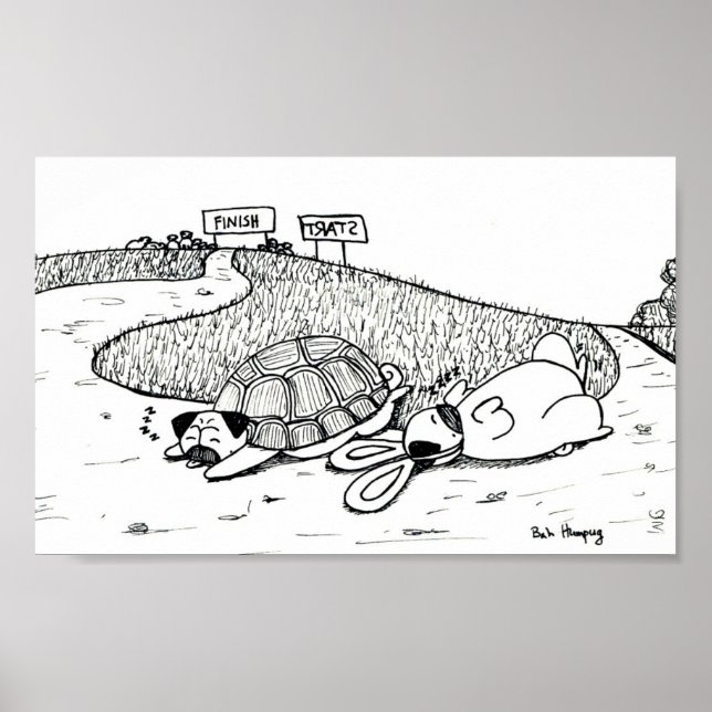 Tortoise und The Hare, Mops Poster (Vorne)