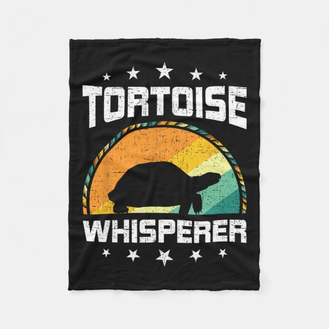 Tortoise Whisperer Fischen Aquarium Tank Fleecedecke (Vorderseite)
