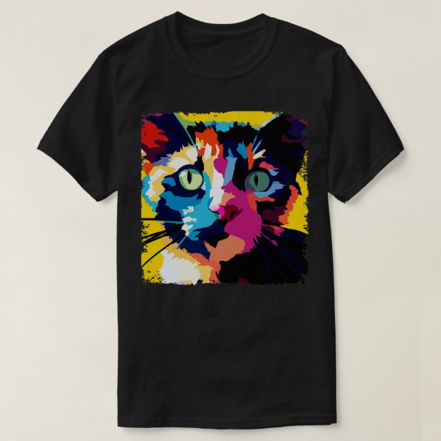 Tortoiseshell Art Cat Lover Geschenk 2 T-Shirt (Design vorne)
