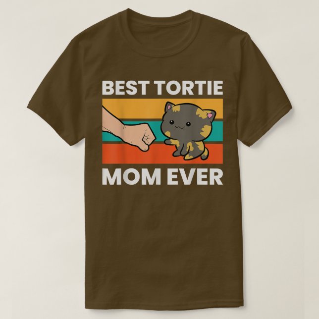 Tortoiseshell Cat Mama Beste Tortie Mama je T-Shirt (Design vorne)