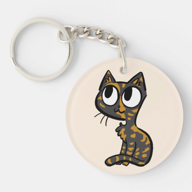 Tortoiseshell Cat Schlüsselanhänger (Vorderseite)