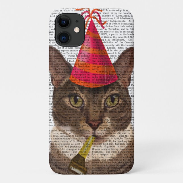 Tortoiseshell Chat mit Party Hat Case-Mate iPhone Hülle (Rückseite)