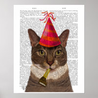 Tortoiseshell Chat mit Party Hat