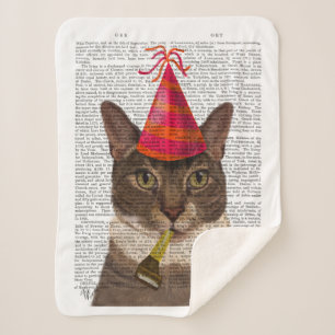 Tortoiseshell Chat mit Party Hat Sherpadecke