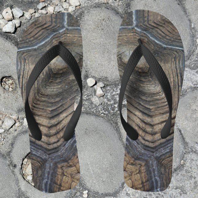 Tortoiseshell Grau-braunes Maskulinmuster Flip Flops (Von Creator hochgeladen)