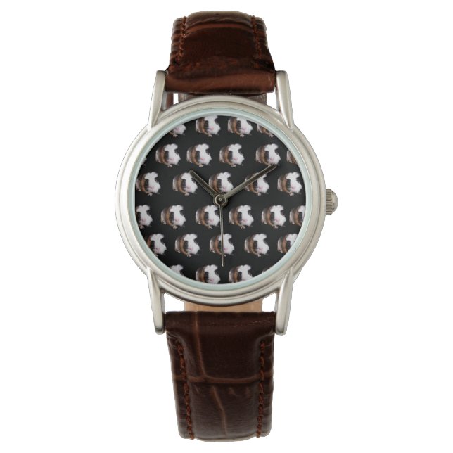 Tortoiseshell Guinea Schweinepattern, Armbanduhr (Vorderseite)