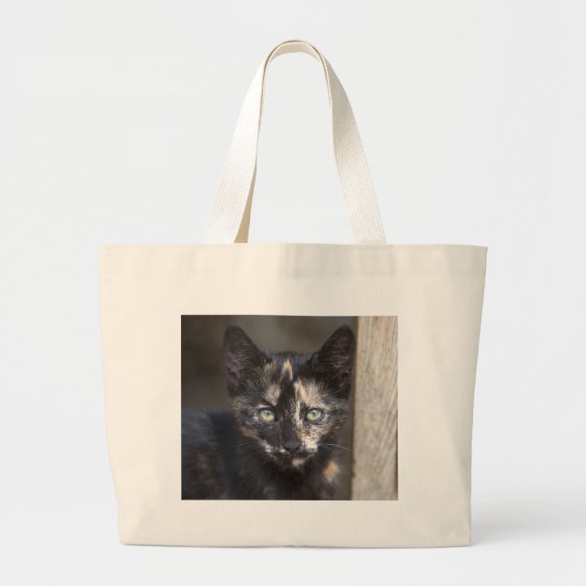 Tortoiseshell Kitten Jumbo Stoffbeutel (Vorne)