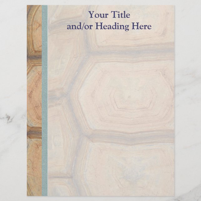 Tortoiseshell Letterhead Stationierung Briefkopf (Vorderseite)