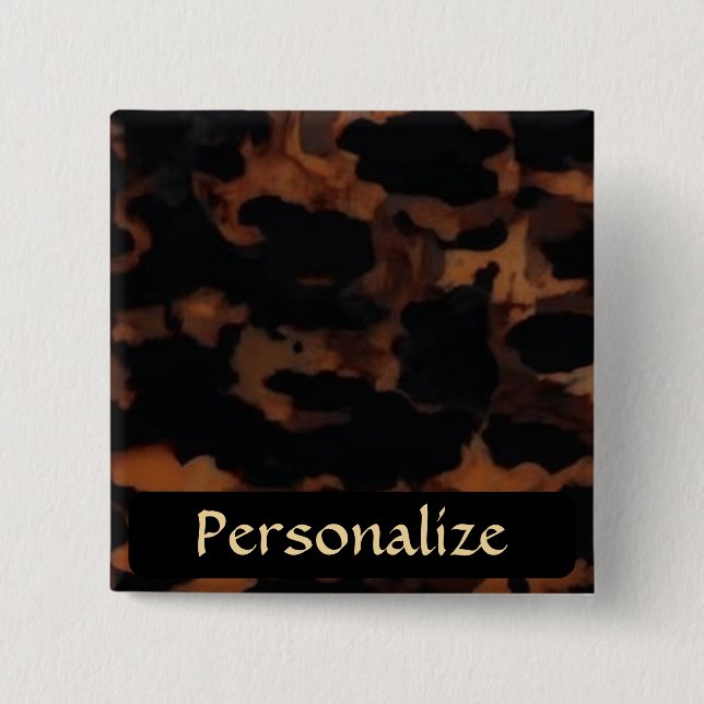 Tortoiseshell Nahtloses Muster, Chic TortoiseShell Button (Vorderseite)