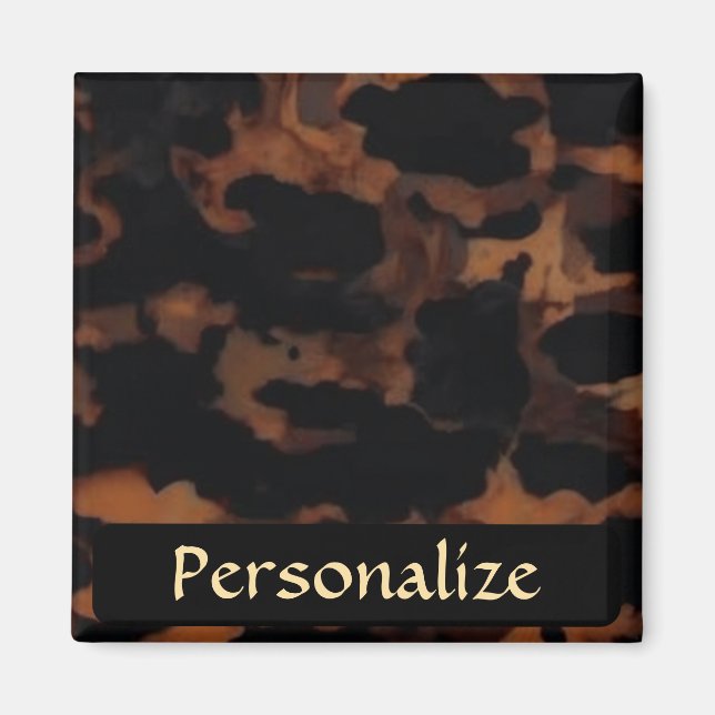 Tortoiseshell Nahtloses Muster, Chic TortoiseShell Magnet (Vorne)