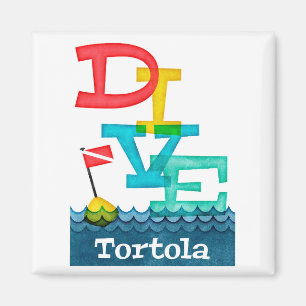 Tortola Dive - farbenfrohe Scuba Magnet