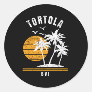 Tortola Island Bvi Karibik Urlaub Runder Aufkleber