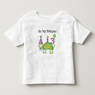 Tortue 3ème Anniversaire Tshirts et cadeaux