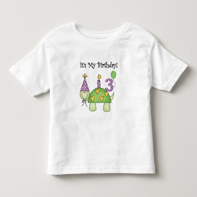 Tortue 3ème Anniversaire Tshirts et cadeaux (Devant)