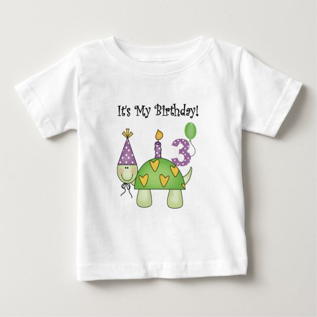 Tortue 3ème Anniversaire Tshirts et cadeaux (Devant)