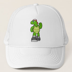 Tortue à courir avec Casquette