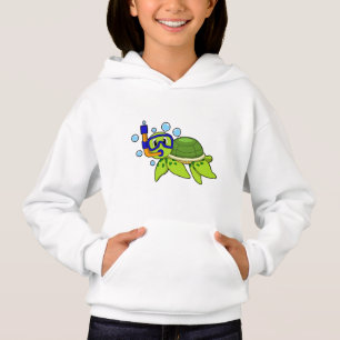 Tortue à la plongée avec tuba