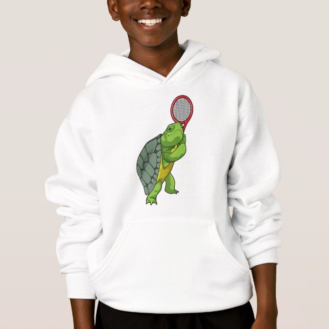 Tortue au Tennis avec raquette de tennis (Devant)