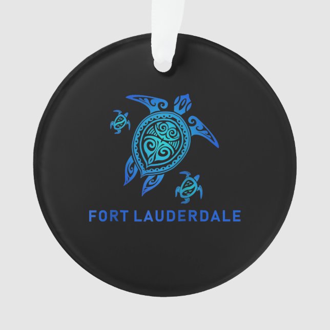 Tortue bleue de la mer de Fort Lauderdale (devant)