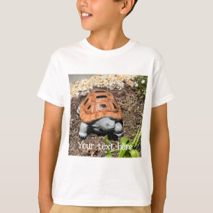 Tortue boîte peinte, dans le jardin, t-shirts pers
