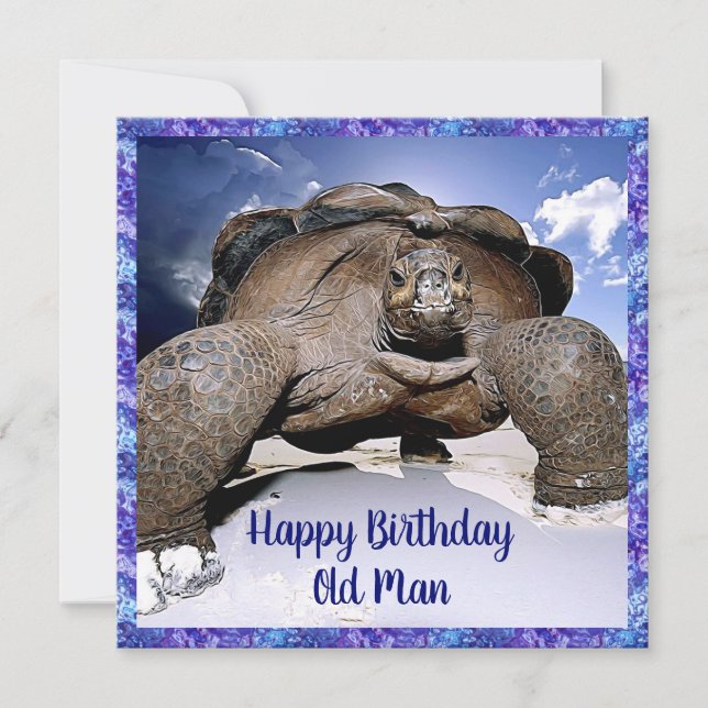 Tortue - Bonne carte d'anniversaire (Devant)