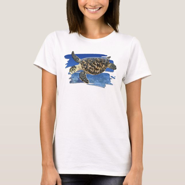 Tortue de mer de Hawksbill dans le T-shirt (Devant)