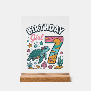 Tortue de mer fille d'anniversaire 7e anniversaire