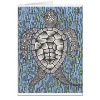 Tortue de mer sur le bleu