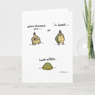 Tortue de yogi de carte de voeux