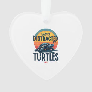 Tortue facilement distrait par les tortues de mer