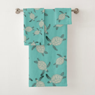 Tortue marine marine sur mesure Aqua bleu vert