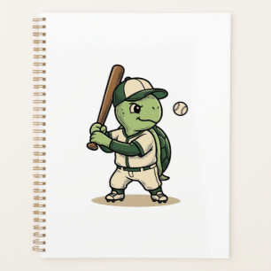 Tortue Mignonne Batteur de Baseball Art Vectoriel