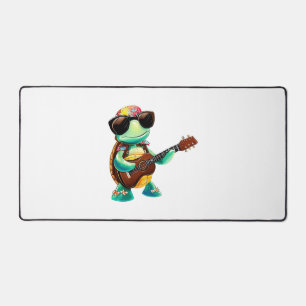 Tortue tropicale avec guitare
