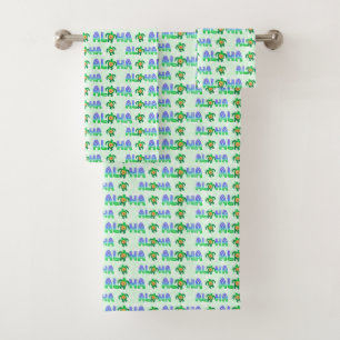 Tortue tropicale hawaïenne Aloha violet vert
