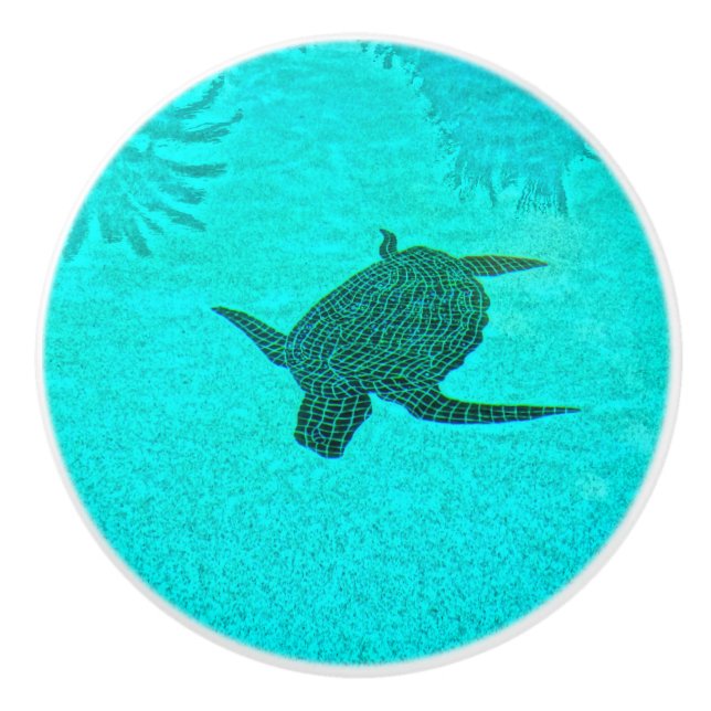Tortuga Turtle Mosaic auf der Insel Sanibel in Flo Keramikknauf (Vorderseite)
