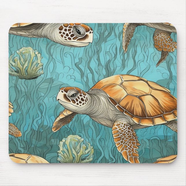 Tortugas marinas mousepad (Vorne)