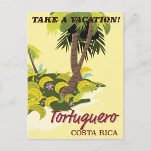 Tortuguero, Reiseplakat Costa Rica Postkarte