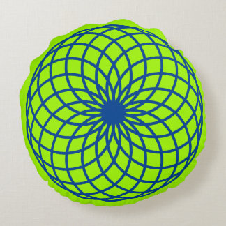 Torus bleu sur la chaux Coussin de méditation vert