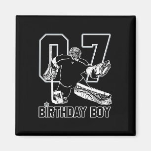 Torwart beim Eishockey Nr. 7 Happy 7. Geburtstag J Magnet