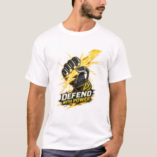 Torwart-Handschuh Blitz Verteidige mit Kraft T-Shirt
